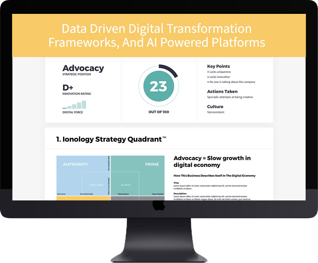 Screen digital transformation framework